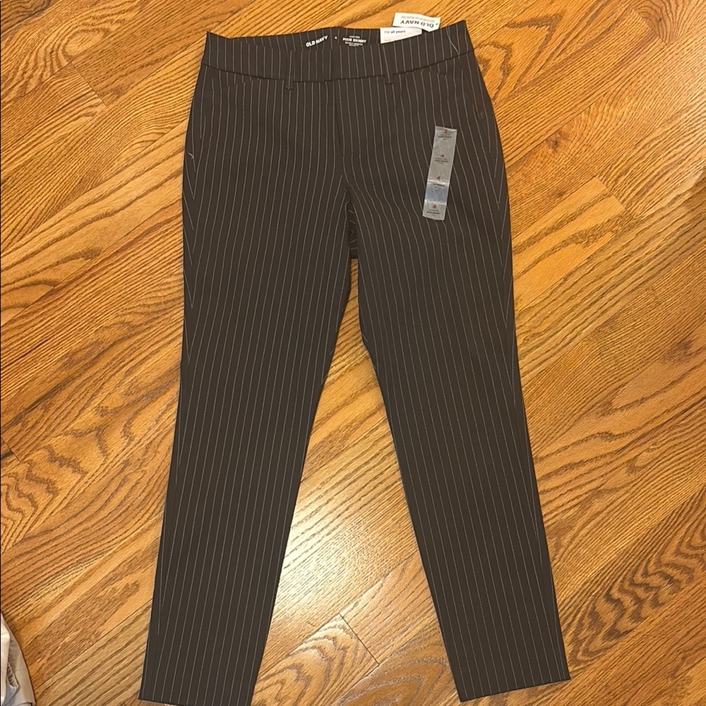 Charcoal Pinstripe Pants